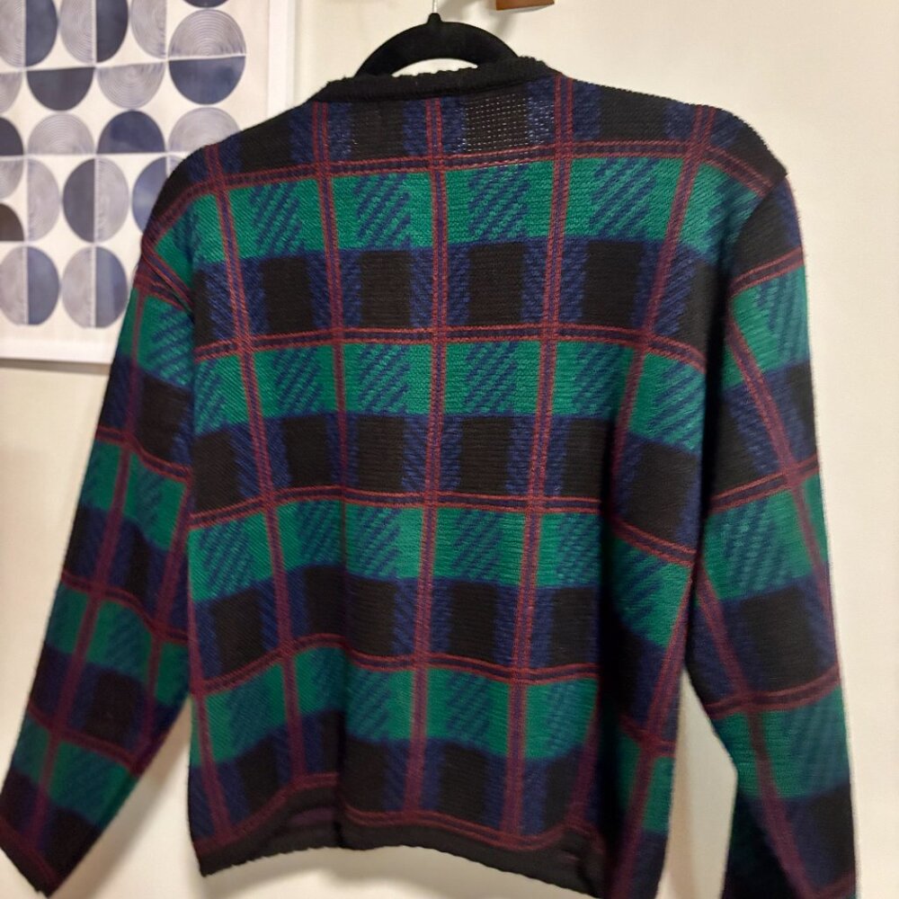 Tally Ho • vintage plaid cardigan 80s - Picture 7 of 8